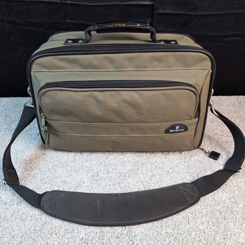 Samsonite Business 2.0 Overnight Laptop Travel Bag 17" Notebook Briefcase Khaki
